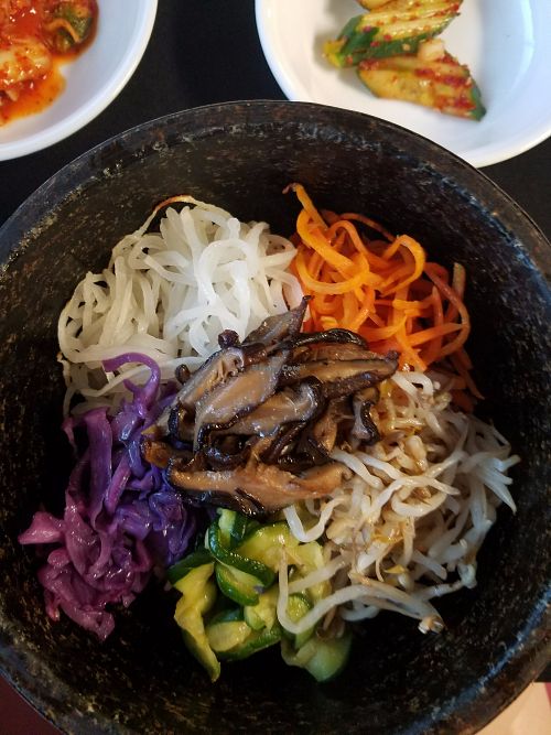 vegetable bibimbap at The Korea SY House in Kalamazoo