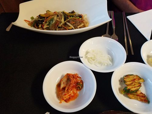 sweet potato noodles with pickled veggies at The Korea SY House in Kalamazoo