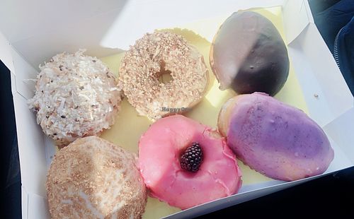 6 different, super tasty donuts!   at Devi's Donuts and Sweets in Long Beach
