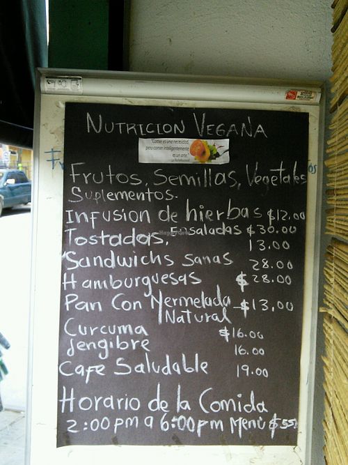 Breakfast menu at Schizandra in Oaxaca